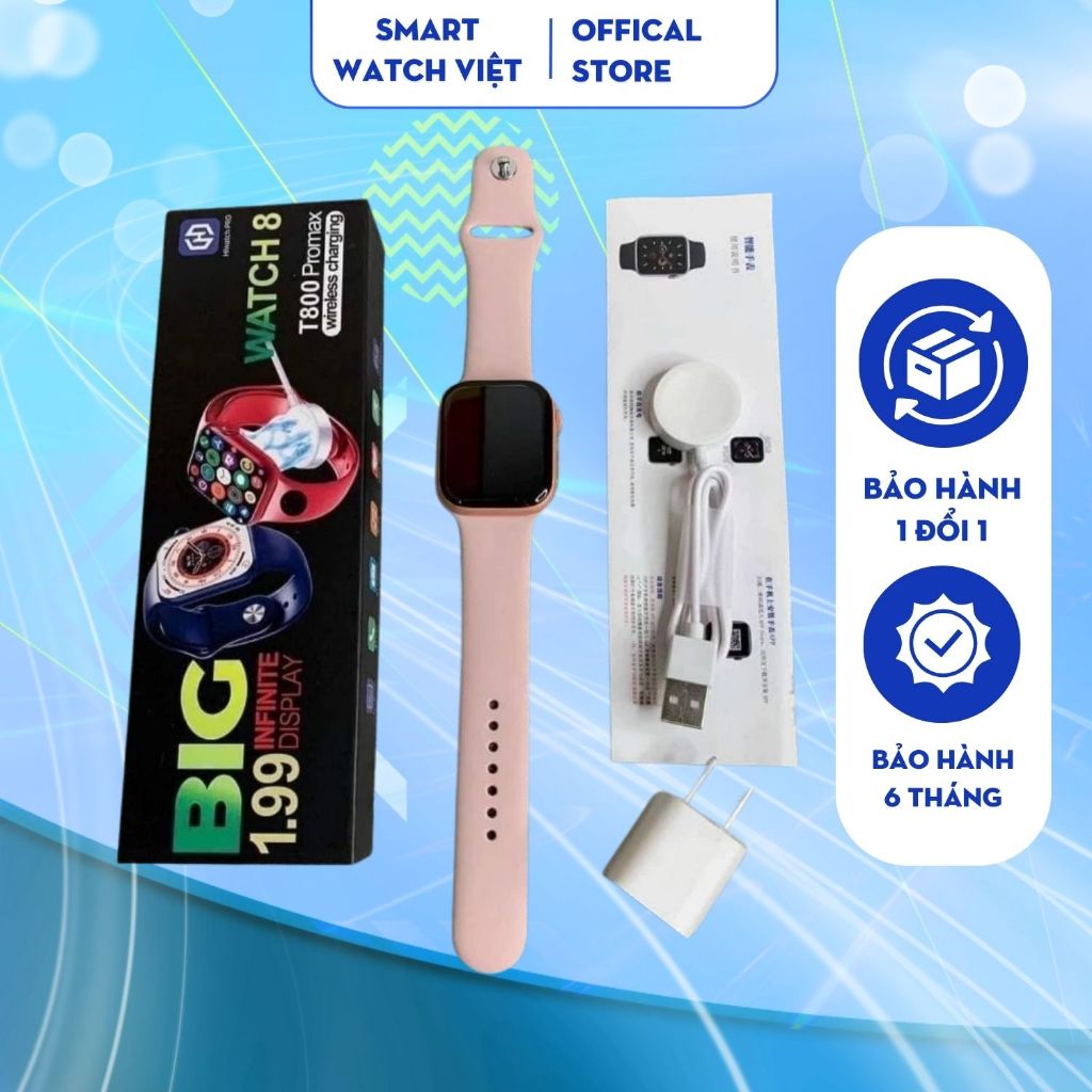 💖 ĐỒNG HỒ THÔNG MINH T800 PROMAX (MÀU HỒNG) 💖