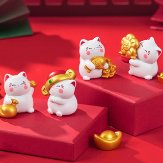 Set 4 mèo thần tài mini decor Dona Home Decor