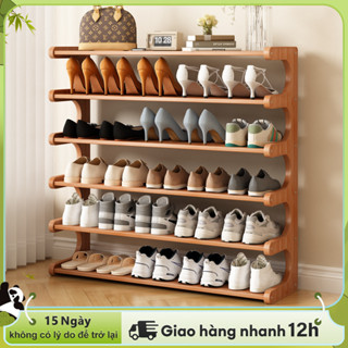 LACCOHUG Giá để giày kệ giày dép Bằng Tre 2/3/4/5/6 Tầng tiết kiệm không gian