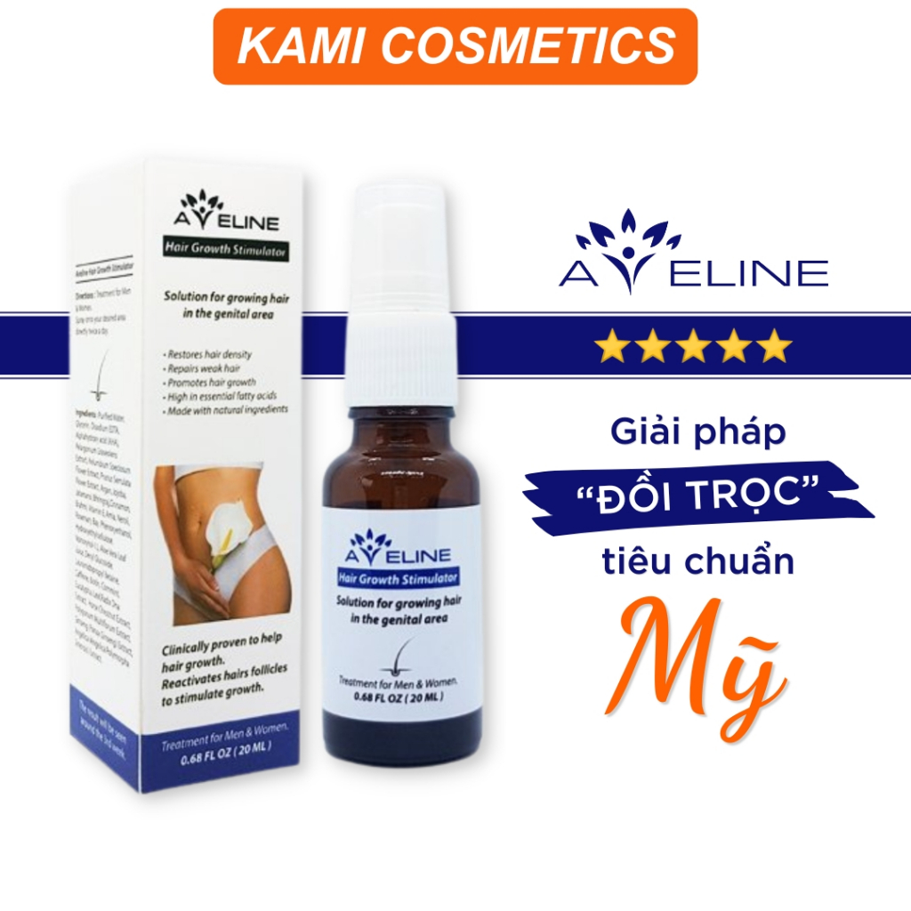 Serum mọc lông vùng kín Aveline Mỹ [ Che tên SP khi giao ]💥HÀNG CAO CẤP CHÍNH HÃNG💥giúp lông mọc rậm bóng đẹp quyến rũ.