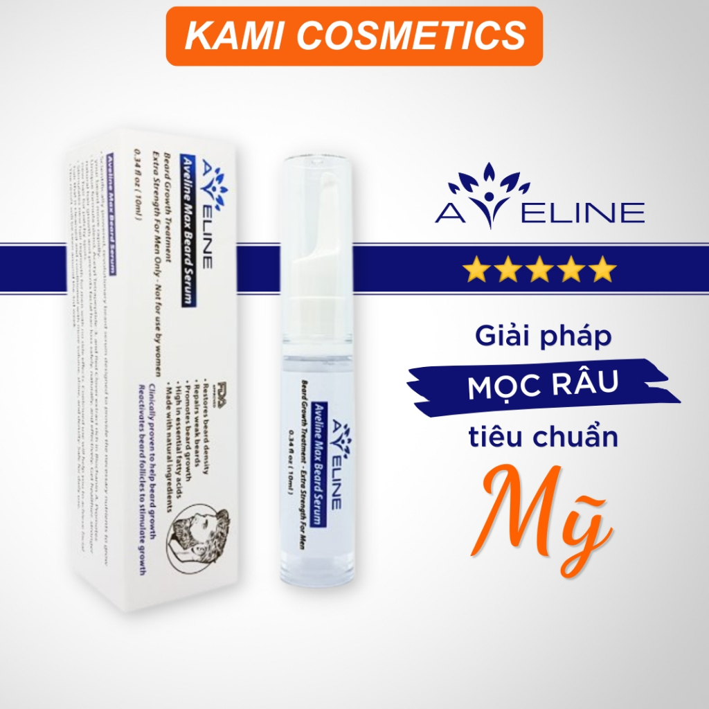 💥HÀNG CAO CẤP CHÍNH HÃNG💥Kích râu mọc nhanh, mọc rậm, Serum mọc râu Aveline Mỹ, mạnh mẽ nam tính, quyến rũ.
