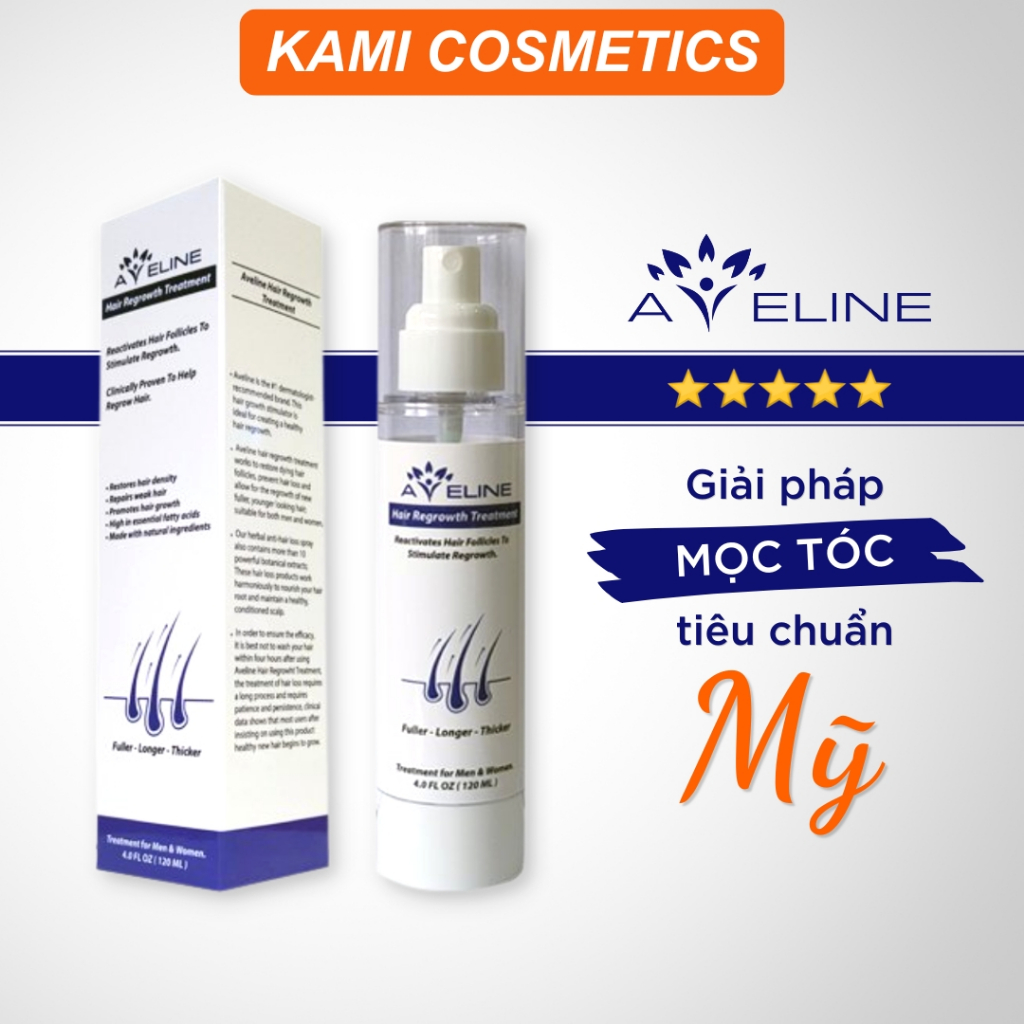 Serum kích mọc tóc Aveline công nghệ Mỹ,💥HÀNG CAO CẤP CHÍNH HÃNG💥 kích tóc mọc nhanh, mọc rậm dày chắc khỏe bóng đẹp.