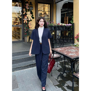 Blazer cổ V tay ngắn