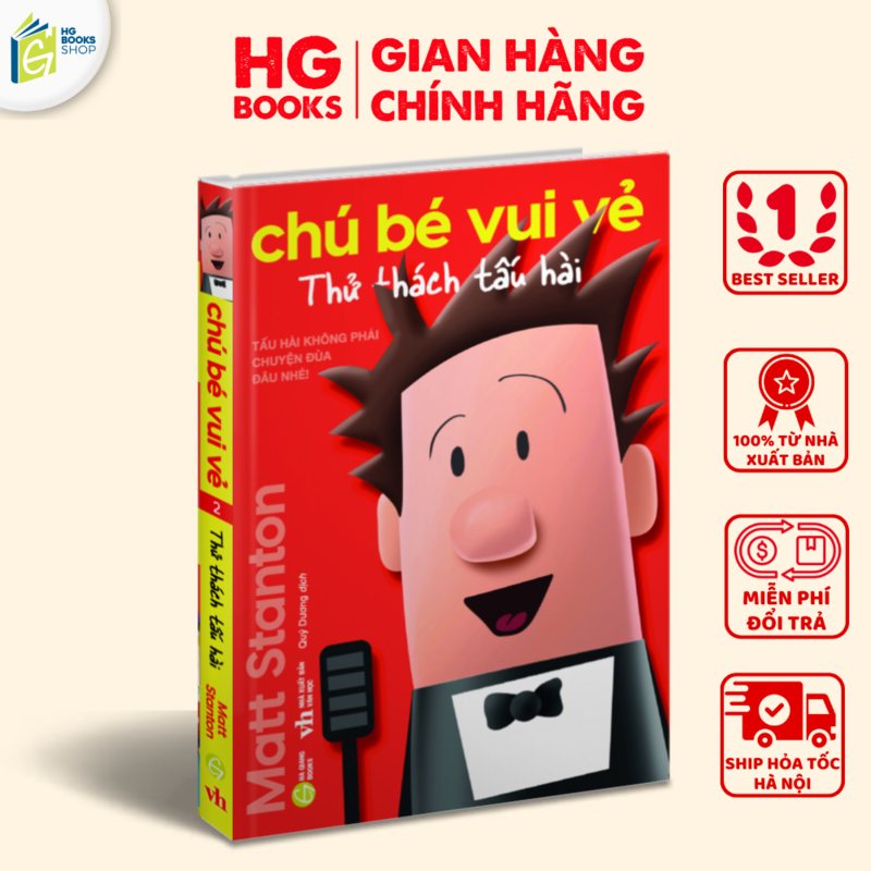 Sách thiếu nhi Chú Bé Vui Vẻ tập 2 Thử Thách Tấu Hài - Nhật Ký Trưởng Thành HG Books