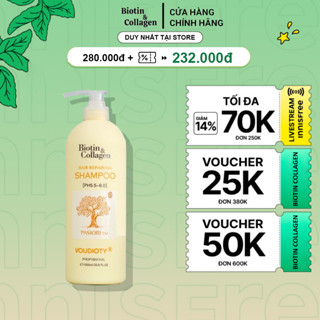 Dầu gội Biotin Collagen Vàng chống rụng tóc, phục hồi, giảm gàu, kiểm soát dầu 500ML - 1000ML