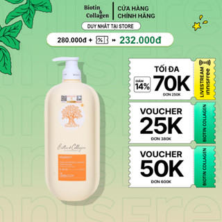 Dầu gội Biotin Collagen Vàng 2024 chống rụng tóc, phục hồi, giảm gàu, kiểm soát dầu 500ML - 1000ML