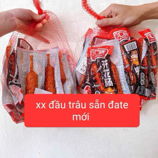  Sỉ túi 1-20-50 cái xúc xích đầu trâu cay tứ xuyên xúc xích đầu bò xúc xích tứ xuyên ăn liền nội địa trung 