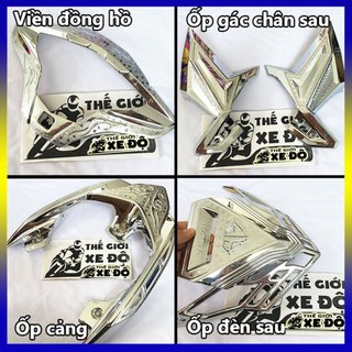 Phụ kiện AB 2016, 2017, 2018, 2019 xi mạ crom, trang trí xe Airblade 2016 đến 2019 đồ chơi xe Air blade xi màu inox
