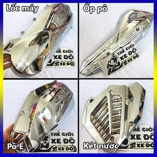 Phụ kiện AB 2016, 2017, 2018, 2019 xi mạ crom, trang trí xe Airblade 2016 đến 2019 đồ chơi xe Air blade xi màu inox