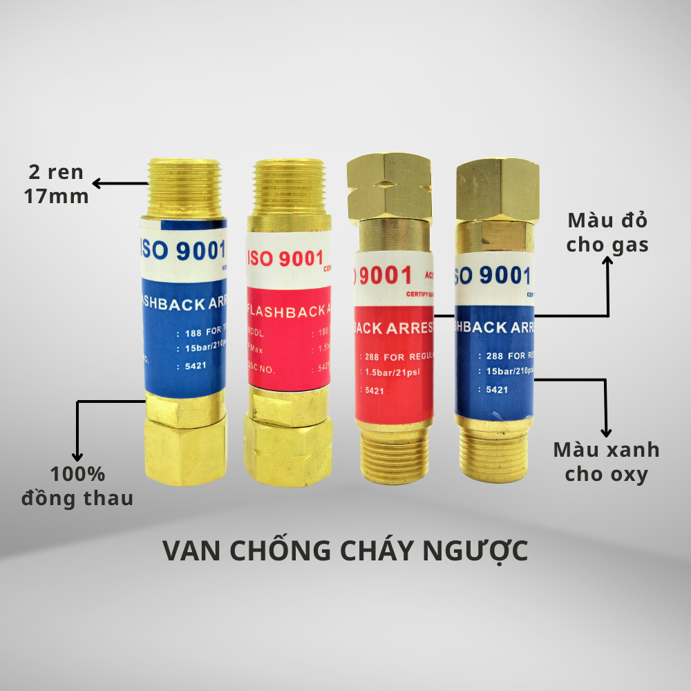 Van Chống Cháy Ngược Hàn Cắt Gió Đá Dùng Cho Máy Hàn Và Phụ Kiện