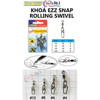 KHÓA CÂU CÁ CHỐNG XOẮN PROHUNTER EZZ SNAP ROLLING SWIVEL