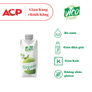 Nước Dừa ACP Vico Fresh - 1 Hộp Nước Dừa Organic 330ml