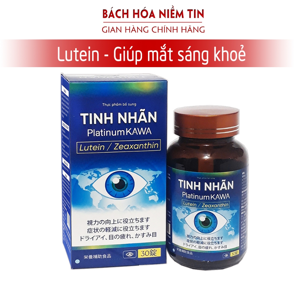 Viên bổ mắt Lutein Tinh Nhãn kết hợp DHA, kẽm, ginkgo biloba giúp tăng cường thị lực, giảm khô mắt, mờ mắt, mỏi mắt