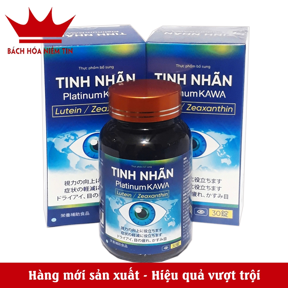 Viên bổ mắt Lutein Tinh Nhãn kết hợp DHA, kẽm, ginkgo biloba giúp tăng cường thị lực, giảm khô mắt, mờ mắt, mỏi mắt