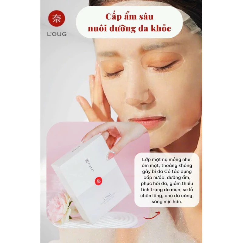 Hộp 10 Miếng Mặt Nạ Dưỡng Da Cá Tuyết L'OUG Dưỡng Ẩm Sáng Da Giảm Mụn Chống Lão Hoá