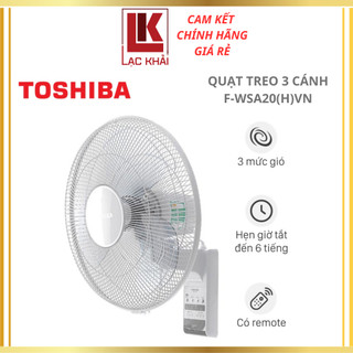  Quạt treo tường Toshiba F-WSA20 H VN - Điều khiển từ xa - Hẹn giờ tắt - Hàng chính hãng bảo hành 12 tháng 
