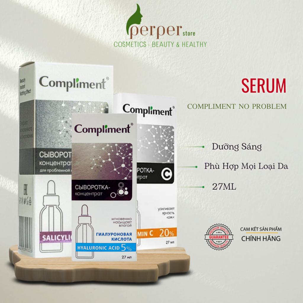 Serum Compliment Giúp Cấp Ẩm, Dưỡng Sáng, Se Khít Lỗ Chân Lông 27Ml