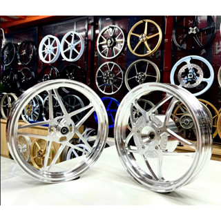 Mâm X1R CNC ngôi sao Vario Click Vision AB125 AB150 - màu đen cam crom