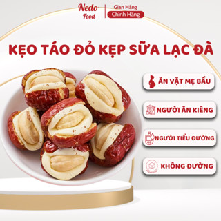 [HÀNG LOẠI 1] Kẹo táo đỏ kẹp sữa lạc đà nhận hạt điều Nedo Food không đường thơm ngon béo ngậy ăn vặt healthy