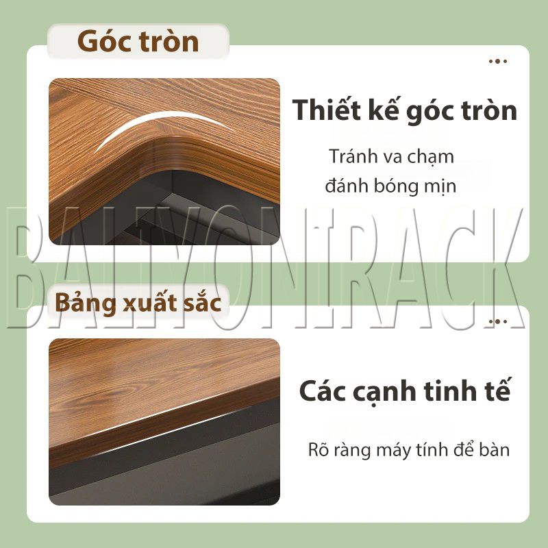 Bali Bàn Làm Việc Chữ L Chắc Chắn Bền Bỉ Với Khung Thép Lớn Sơn Tĩnh Điện Cong Hiện Đại Đa Năng Rộng Rãi | BigBuy360 - bigbuy360.vn