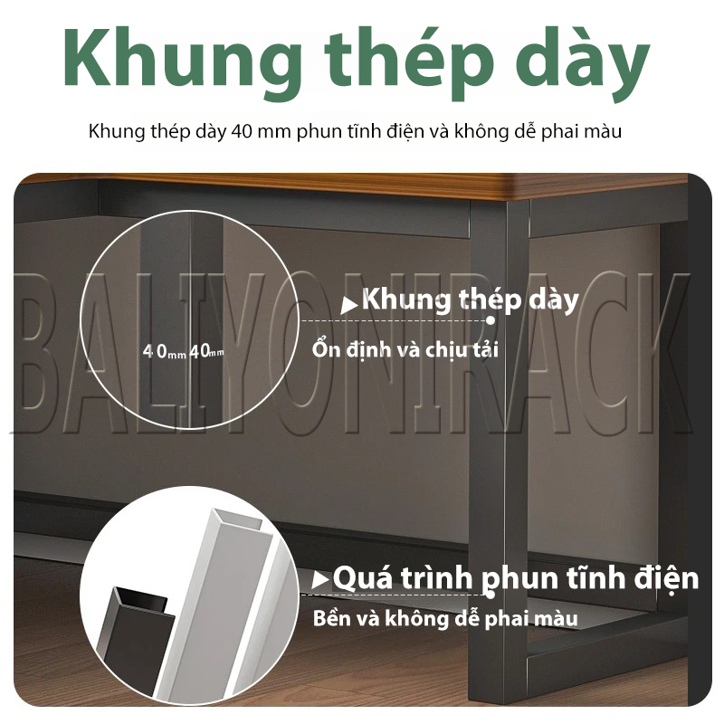 Bali Bàn Làm Việc Chữ L Chắc Chắn Bền Bỉ Với Khung Thép Lớn Sơn Tĩnh Điện Cong Hiện Đại Đa Năng Rộng Rãi | BigBuy360 - bigbuy360.vn