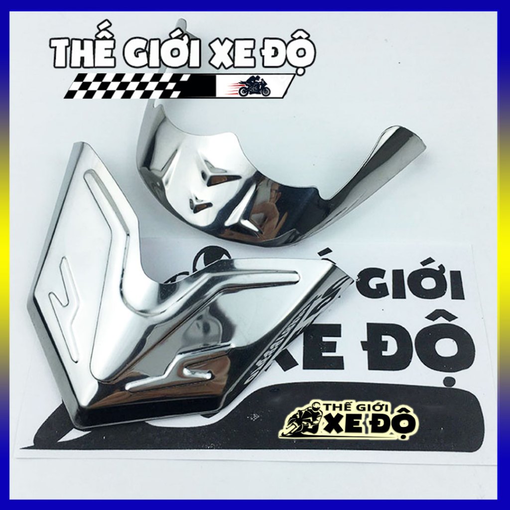 Mỏ dè AB 160 cc và AB 125 cc 2023, 2024, 2025 inox - phụ kiện đồ chơi Air Blade ốp mũi dè mỏ đuôi ai