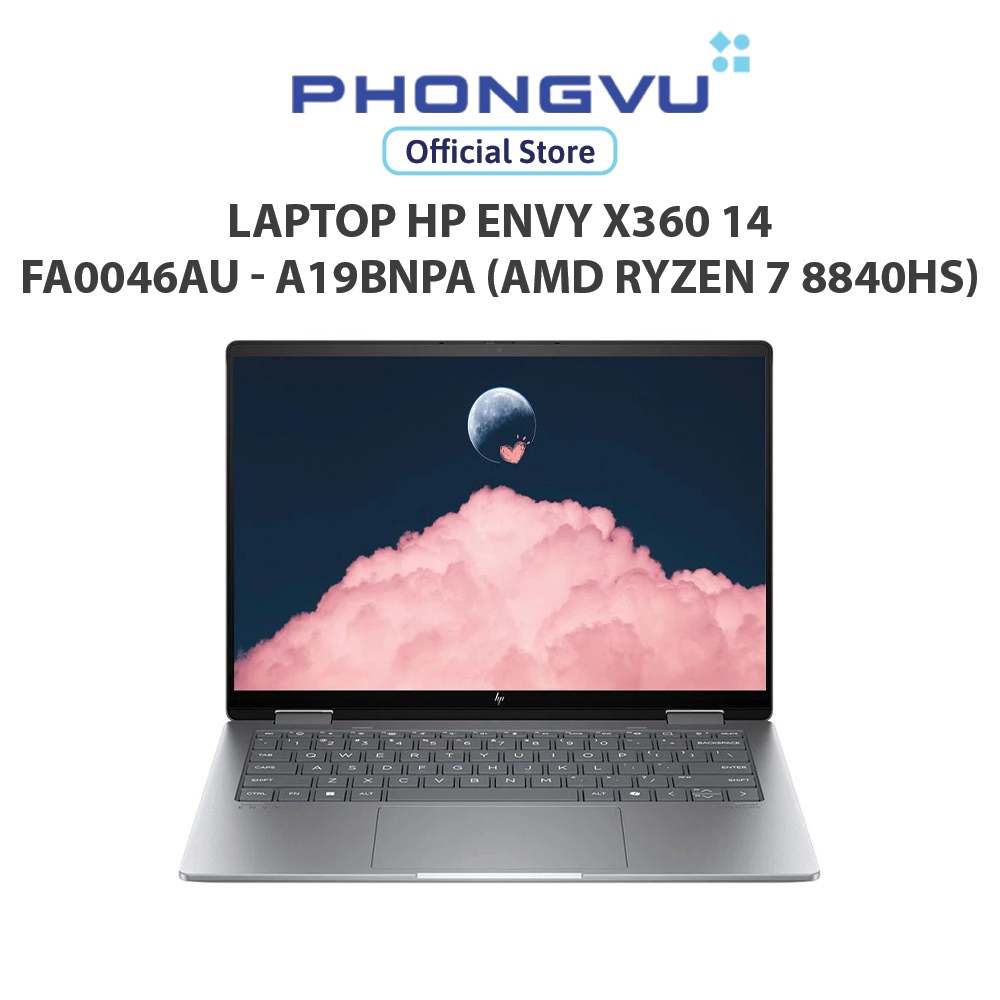 Laptop HP Envy x360 14-fa0046AU - A19BNPA (AMD Ryzen 7 8840HS) (Bạc) - Bảo hành 12 tháng