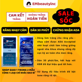 [Combo 7 gói] Miếng dán trắng răng Crest 3D Whitestrips