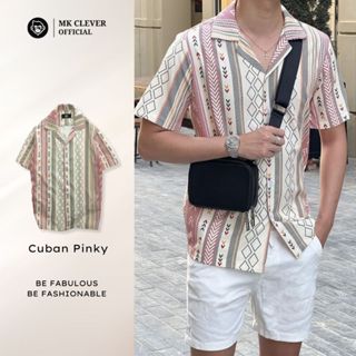 Áo sơ mi nam họa tiết Pinky MK CLEVER Vải Lụa Hàn thoáng mát, thấm hút, mềm mịn, form thoải mái