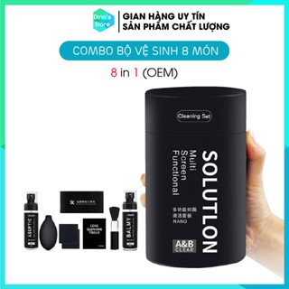 Bộ vệ sinh laptop chuyên nghiệp 8 món (OEM) chuyên dụng cho laptop, bộ dụng cụ vệ sinh macbook, máy tính bảng DinoStore