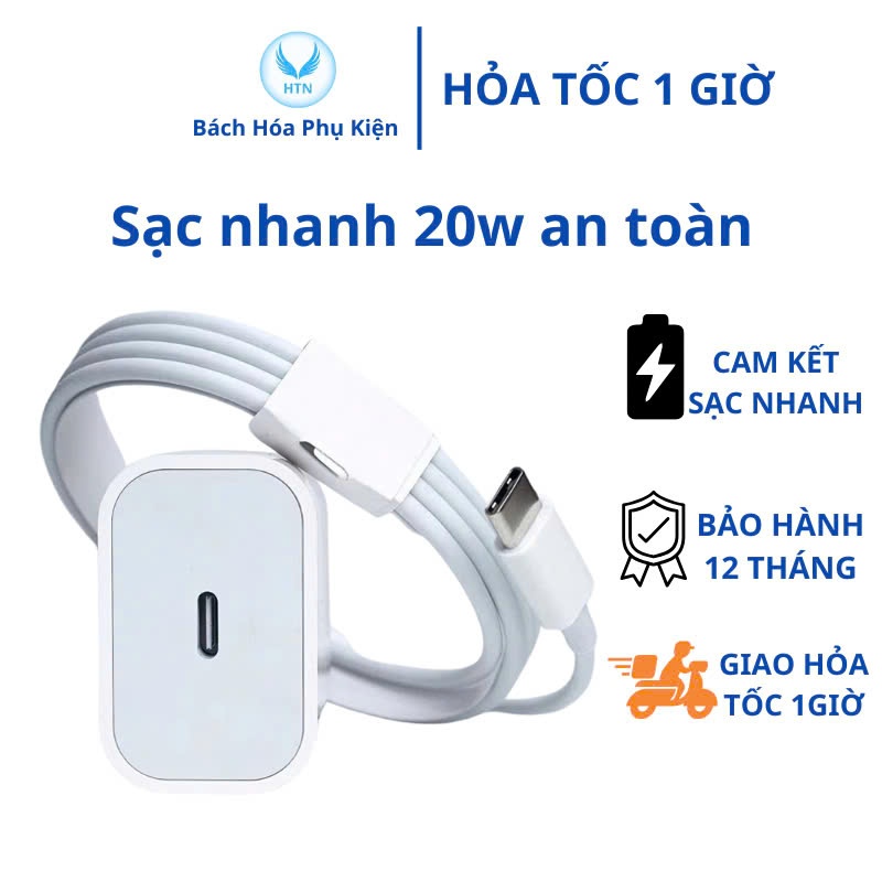 Sạc nhanh PD 20W an toàn, không nóng máy bảo hành 12 tháng