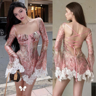 Váy Body Cúp Ngực Phối Ren Hở Lưng Sexy MELLYSTORE Đầm Bánh Bèo Chất Vải Lụa Cao Cấp 3 Màu Đẹp Quyến Rũ ,Sang Trọng