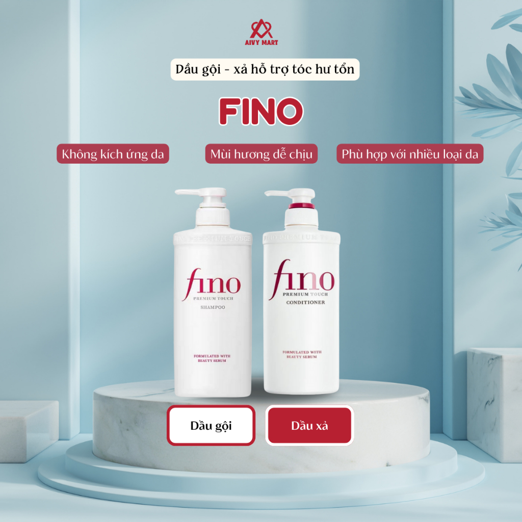 FINO | Dầu gội - xả Nhật Bản hỗ trợ tóc hư tổn tận gốc và hiệu quả 550ml