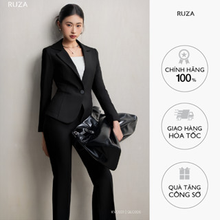 Áo vest nữ RUZA lụa lạnh dày dặn tay dài  văn phòng công sở KVC001 KVC002