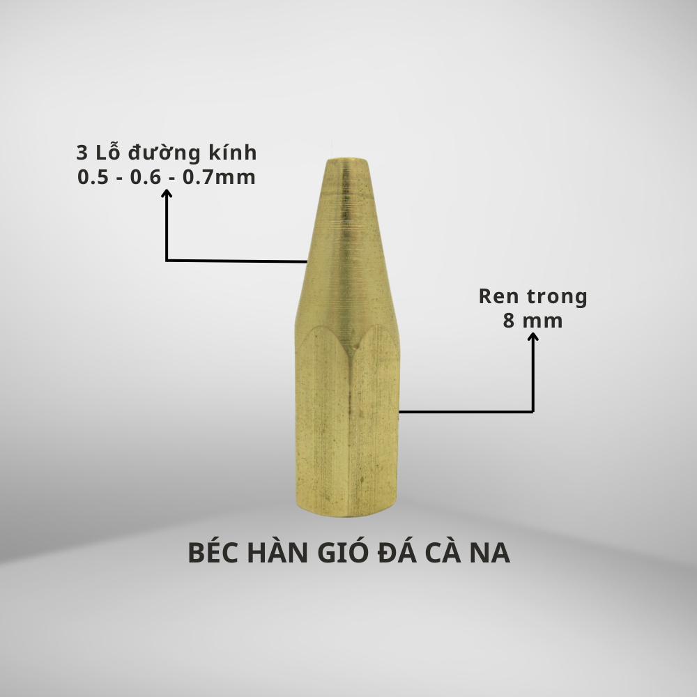 Béc Hàn Gió Đá Cà Na – Đầu Béc Đèn Hàn Oxy Gas Bằng Đồng, Nhiều Size Tùy Chọn