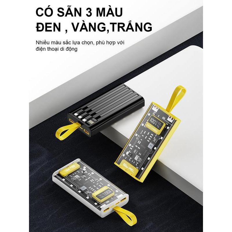 sạc dự phòng Power Bank 120W tối đa 100000mah Hỗ trợ sạc nhanh 22W hỗ trợ 4 đầu ra Tích hợp 2 cổng sạc đầu | BigBuy360 - bigbuy360.vn