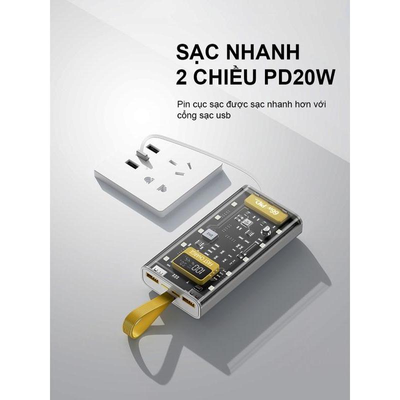 sạc dự phòng Power Bank 120W tối đa 100000mah Hỗ trợ sạc nhanh 22W hỗ trợ 4 đầu ra Tích hợp 2 cổng sạc đầu | BigBuy360 - bigbuy360.vn