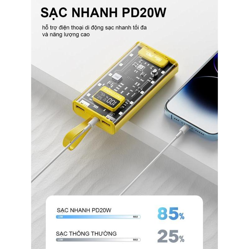 sạc dự phòng Power Bank 120W tối đa 100000mah Hỗ trợ sạc nhanh 22W hỗ trợ 4 đầu ra Tích hợp 2 cổng sạc đầu | BigBuy360 - bigbuy360.vn