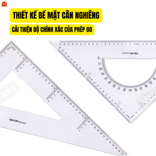 Bộ thước eke vẽ kỹ thuật Deli 6440 38cm , bộ thước vẽ kỹ thuật - MIYABI STORE
