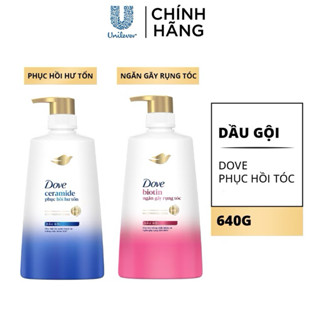 Dầu gội / Dầu xả Dove phục hồi tóc hư tổn ngăn gãy rụng 640g