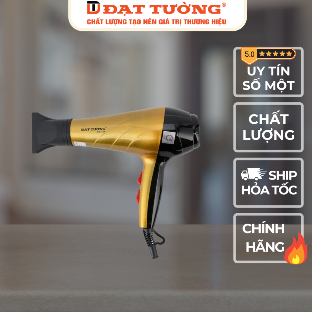 Máy Sấy Tóc Đạt Tường, Công Suất 750W, Phân Bố Nhiệt Đều, Sấy và Tạo Kiểu Tóc Linh Hoạt -DTMST- 04