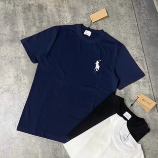 Áo Thun Ráp lau gừn Basic Ngựa Thêu, Áo Phông unisex nam nữ, Vải 100% Cotton 2c Cao Cấp 2025