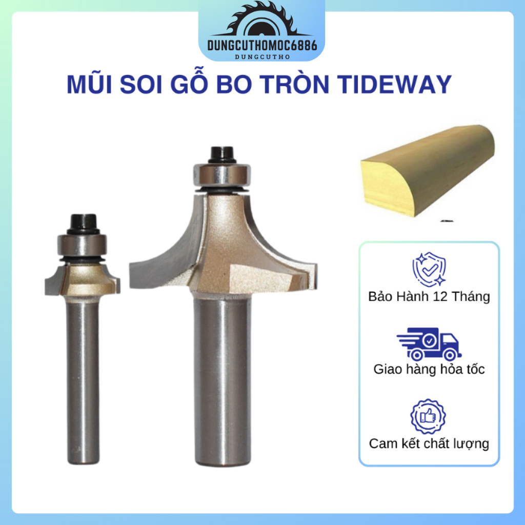 ✅ MŨI SOI GỖ BO TRÒN TIDEWAY AC0602