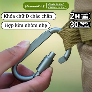  Móc Khóa Đa Năng Camping Chữ D Màu Bạc Khoá Xoay Lock Hợp Kim Nhôm Móc Treo Đồ Đi Phượt Dã Ngoại 