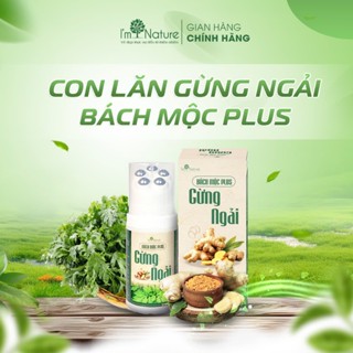 Con lăn gừng ngải, con lăn massage cổ vai gáy bách mộc plus, thanh con lăn cạo gió mát xa