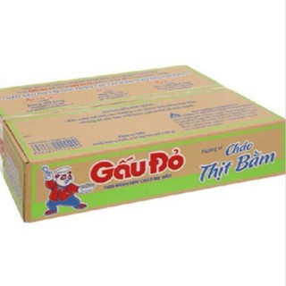 Thùng 50 gói cháo gấu đỏ thịt bằm 50g