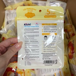 Set 5 khẩu trang cho bé Kichilachi 3D Mask Kháng Khuẩn An Toàn
