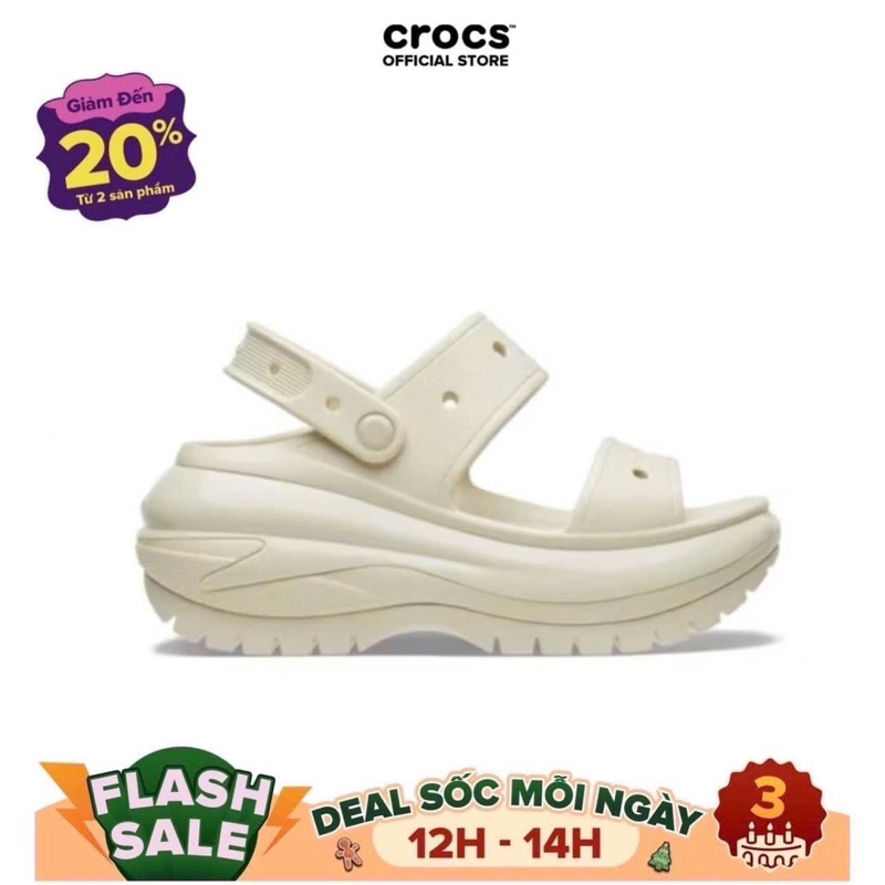 [ CHÍNH HÃNG ] XĂNG ĐAN UNISEX CROCS MEGA CRUSH - BONE