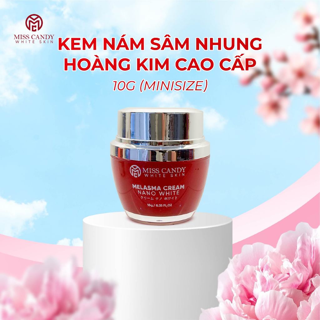 [MISS CANDY] Kem Nám Sâm Nhung Hoàng Kim Cao Cấp Miss Candy White Skin - Size 10g