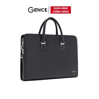 Túi Xách Công Sở Nam Cặp Da Doanh Nhân GENCE CTS12 Da Bò Khóa Số Cao Cấp Màu Đen